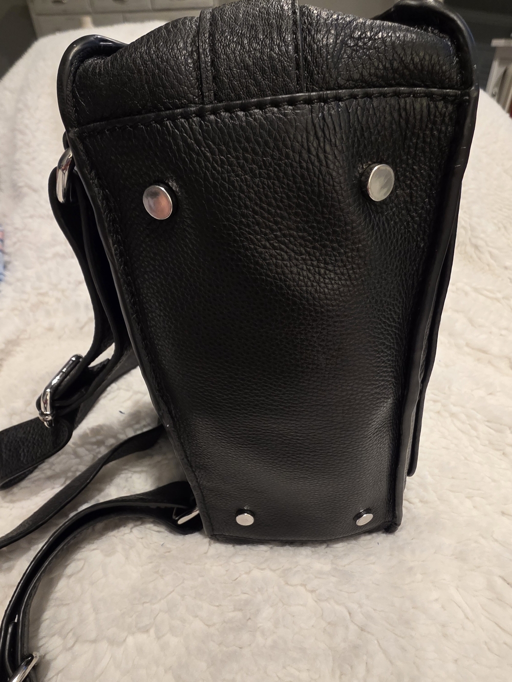 Aimee Kestenberg Black 100% Leather Backpack Pebbled Leather - Picture 7 of 13